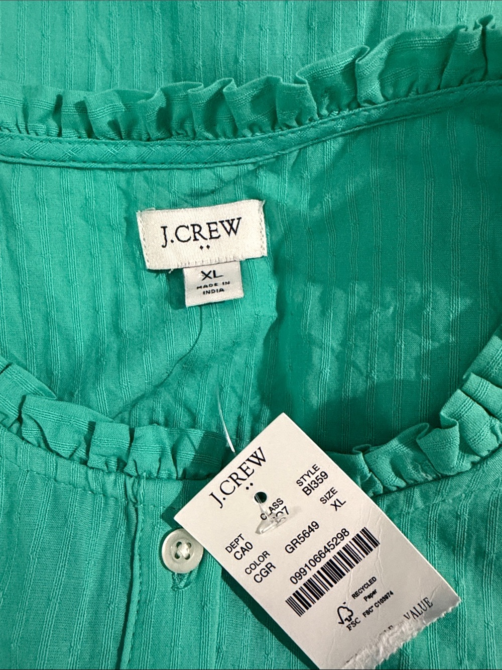 Women’s J.Crew Ruffle Top - Picture 2 of 7